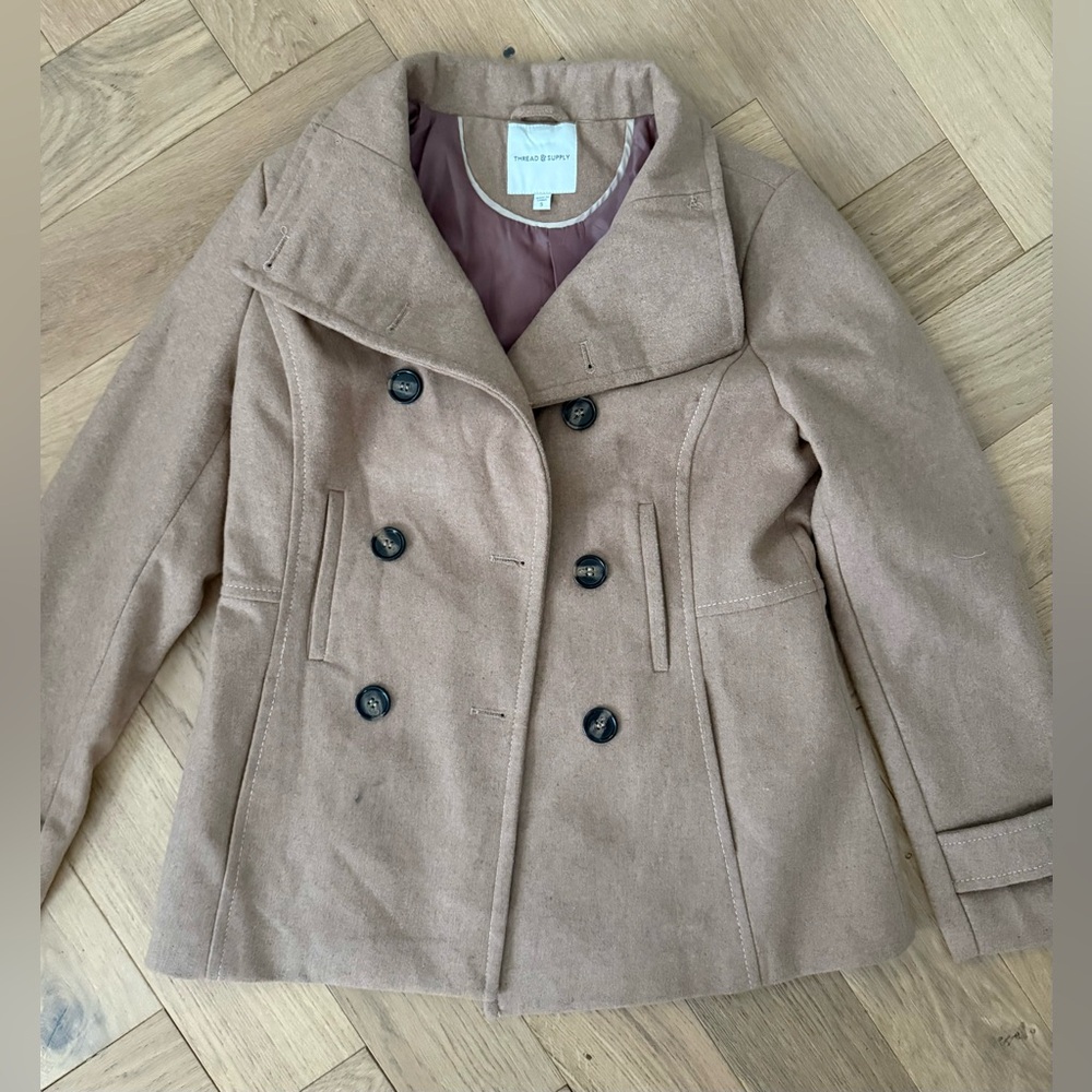 Thread & Supply | Double Breasted Peacoat | S - image 2